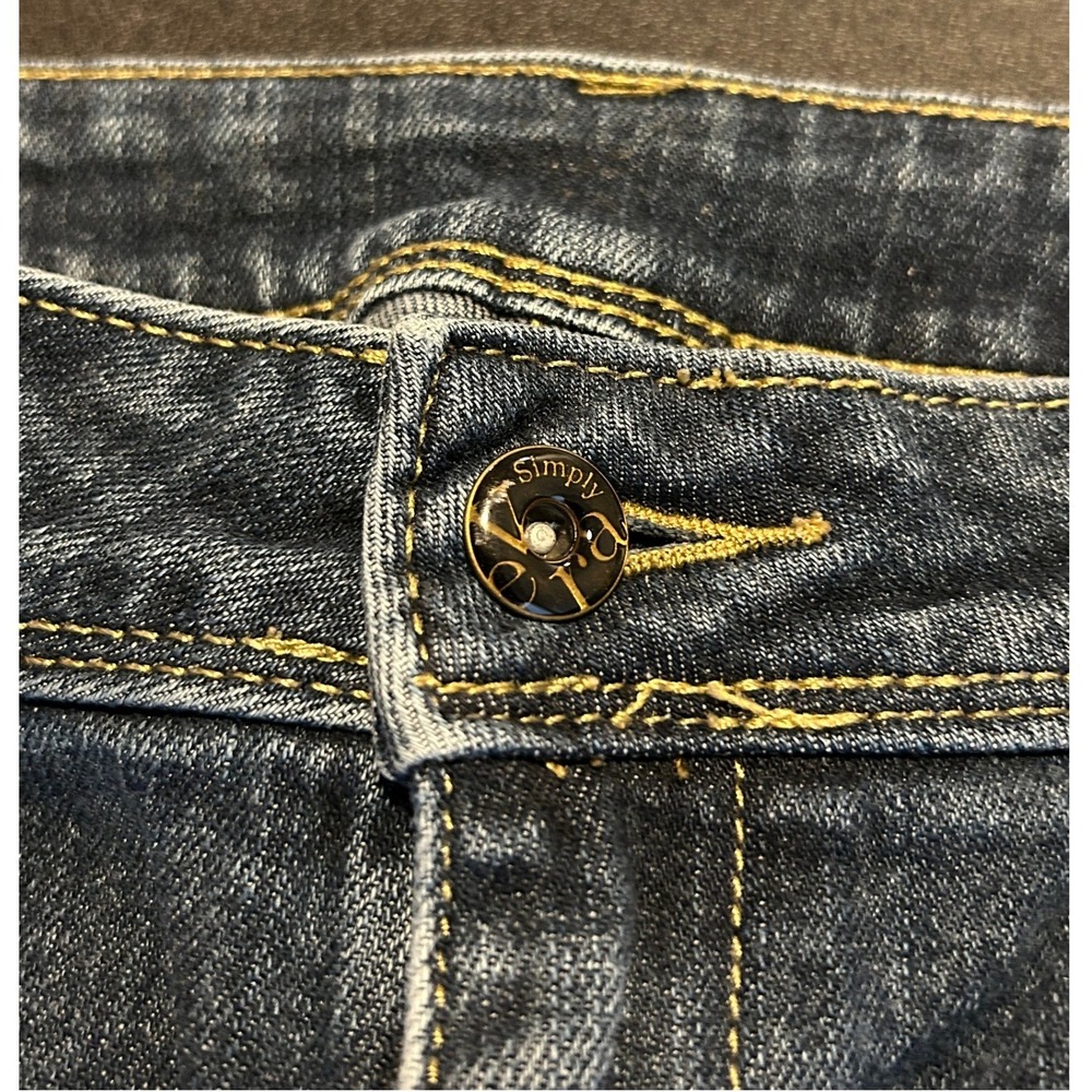 Simply Vera Vera Wang Dark Wash Bootcut Jeans Blue Mid Rise Size 14 1567 - Picture 6 of 11
